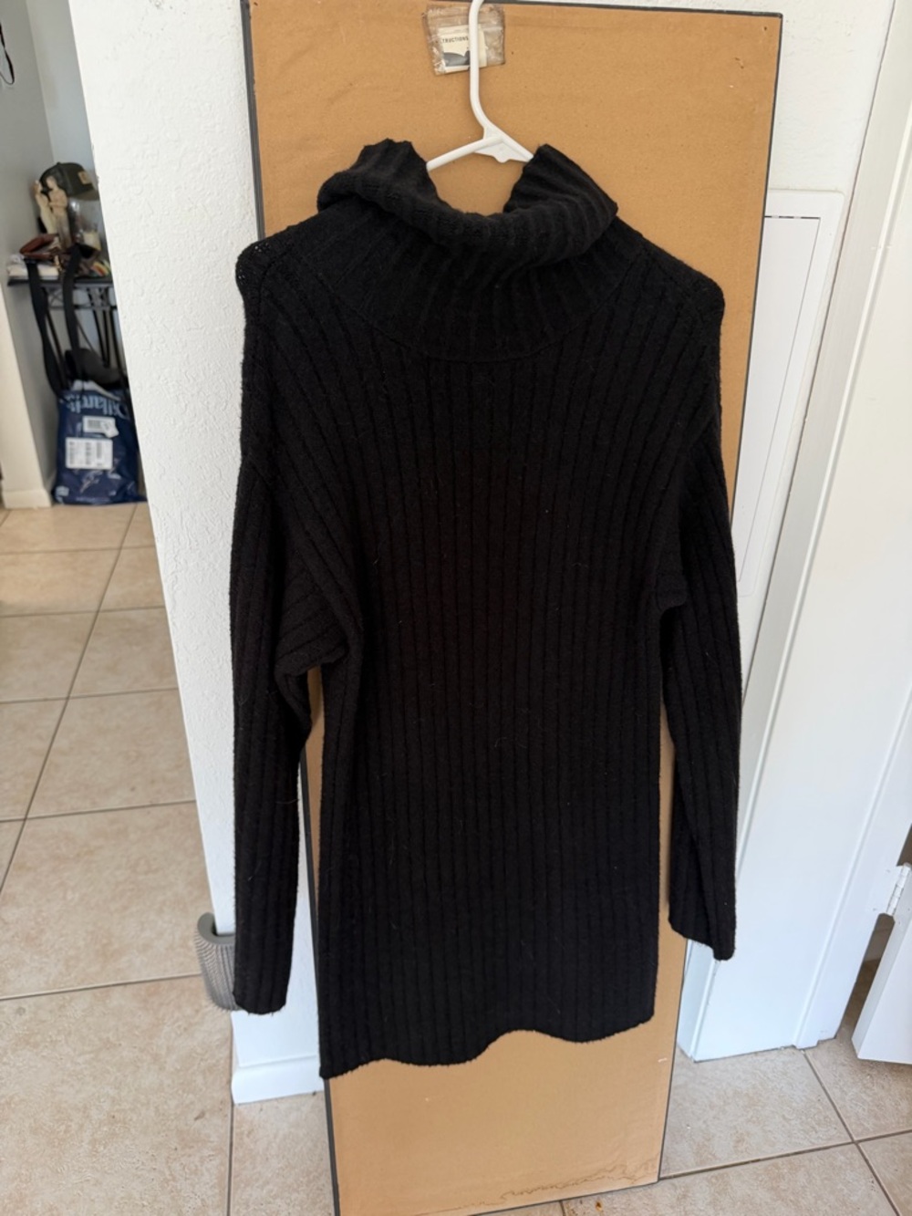 Abercrombie & Fitch Black Ribbed Turtleneck Sweater